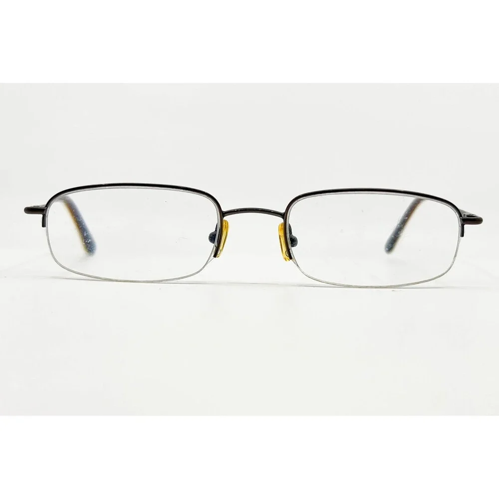 Envision Eyeglasses Frames Mens Brown Metal Half Rim EN 7659 49-19-140